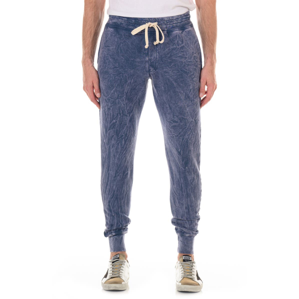 Blue Acid Wash Joggers